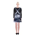 Abstract Black And Gray Tree Suspender Skater Skirt View2