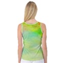 Abstract Yellow Green Oil Women s Basketball Tank Top View2