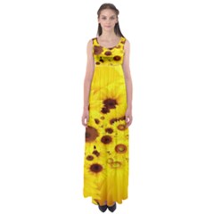 Beautiful Sunflowers Empire Waist Maxi Dress by BangZart