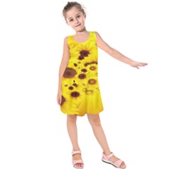 Beautiful Sunflowers Kids  Sleeveless Dress by BangZart