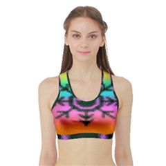 Vector Snowflake Sports Bra With Border by BangZart