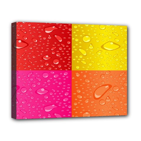 Color Abstract Drops Deluxe Canvas 20  X 16   by BangZart