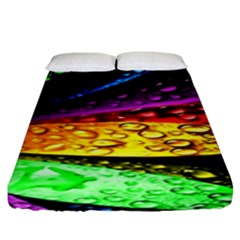 Abstract Flower Fitted Sheet (king Size) by BangZart