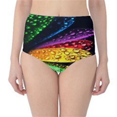 Abstract Flower High-waist Bikini Bottoms by BangZart