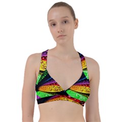 Abstract Flower Sweetheart Sports Bra