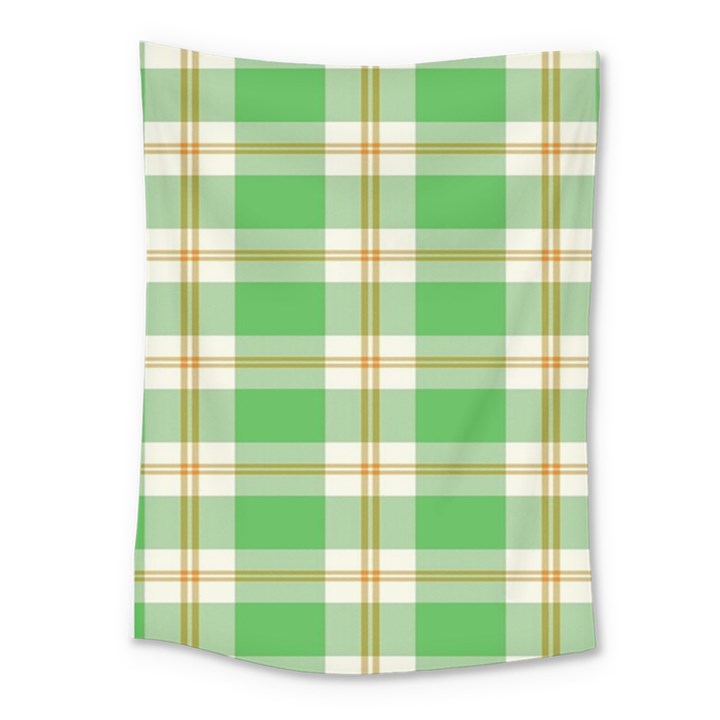 Abstract Green Plaid Medium Tapestry