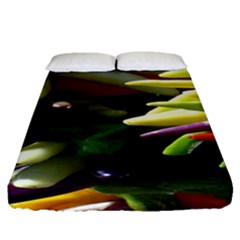 Bright Peppers Fitted Sheet (queen Size) by BangZart