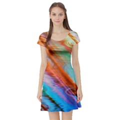 Cool Design Short Sleeve Skater Dress by BangZart