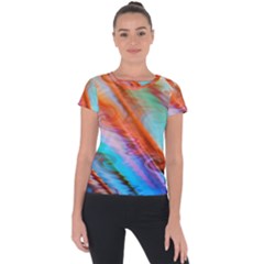 Cool Design Short Sleeve Sports Top  by BangZart