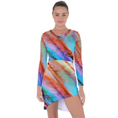 Cool Design Asymmetric Cut-out Shift Dress by BangZart