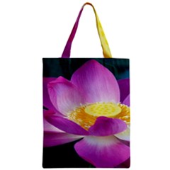 Pink Lotus Flower Zipper Classic Tote Bag by BangZart