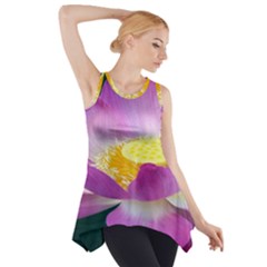 Pink Lotus Flower Side Drop Tank Tunic by BangZart