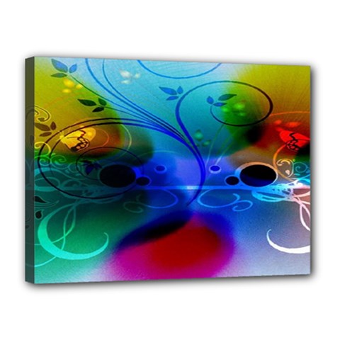 Abstract Color Plants Canvas 16  X 12  by BangZart