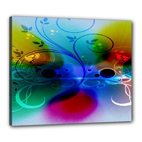 Abstract Color Plants Canvas 24  X 20  by BangZart