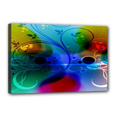 Abstract Color Plants Canvas 18  X 12  by BangZart