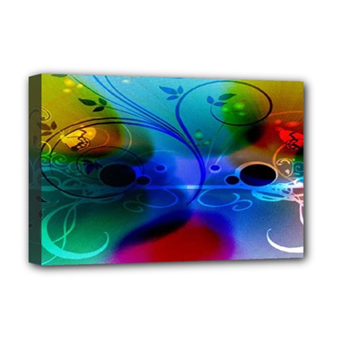 Abstract Color Plants Deluxe Canvas 18  X 12   by BangZart