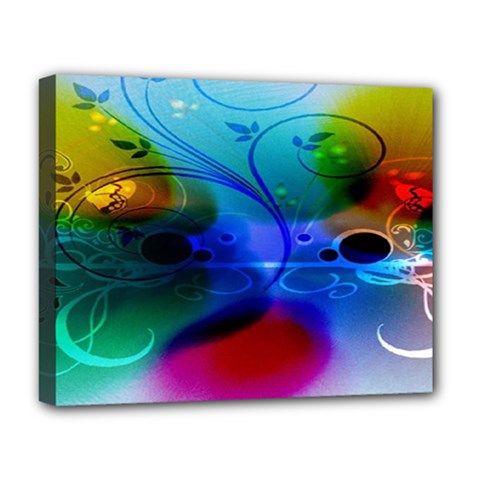 Abstract Color Plants Deluxe Canvas 20  X 16   by BangZart