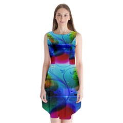 Abstract Color Plants Sleeveless Chiffon Dress   by BangZart