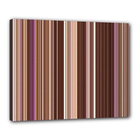 Brown Vertical Stripes Canvas 20  X 16  by BangZart