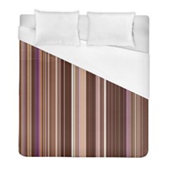 Brown Vertical Stripes Duvet Cover (full/ Double Size) by BangZart