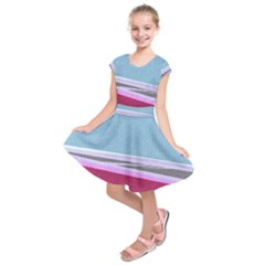 Cracked Tile Kids  Short Sleeve Dress by BangZart