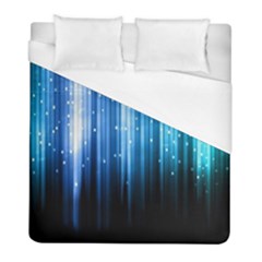 Blue Abstract Vectical Lines Duvet Cover (full/ Double Size) by BangZart