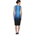 Blue Abstract Vectical Lines Classic Sleeveless Midi Dress View2