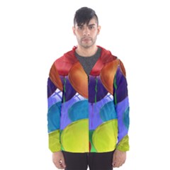 Colorful Balloons Render Hooded Wind Breaker (men) by BangZart