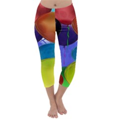 Colorful Balloons Render Capri Winter Leggings  by BangZart