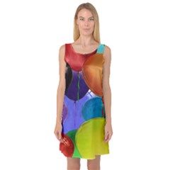 Colorful Balloons Render Sleeveless Satin Nightdress by BangZart