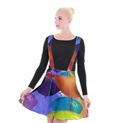 Colorful Balloons Render Suspender Skater Skirt by BangZart