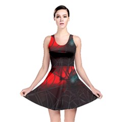 Spider Webs Reversible Skater Dress by BangZart