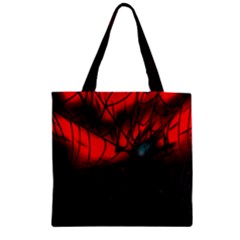 Spider Webs Zipper Grocery Tote Bag by BangZart