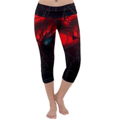 Spider Webs Capri Yoga Leggings by BangZart