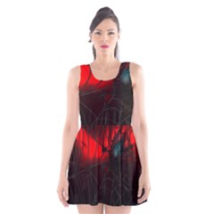 Spider Webs Scoop Neck Skater Dress by BangZart