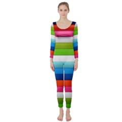 Colorful Plasticine Long Sleeve Catsuit by BangZart