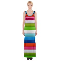 Colorful Plasticine Maxi Thigh Split Dress