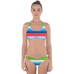 Colorful Plasticine Cross Back Hipster Bikini Set