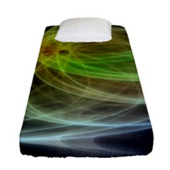 Yellow Smoke Fitted Sheet (single Size) by BangZart