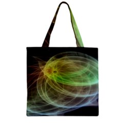 Yellow Smoke Zipper Grocery Tote Bag by BangZart