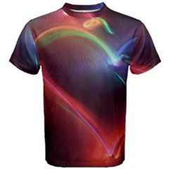 Neon Heart Men s Cotton Tee by BangZart