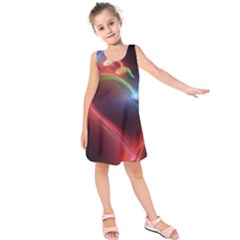 Neon Heart Kids  Sleeveless Dress by BangZart