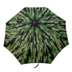 Green Military Vector Pattern Texture Folding Umbrellas by BangZart