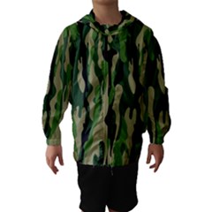 Green Military Vector Pattern Texture Hooded Wind Breaker (kids) by BangZart