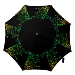 Abstract Colorful Plants Hook Handle Umbrellas (large) by BangZart