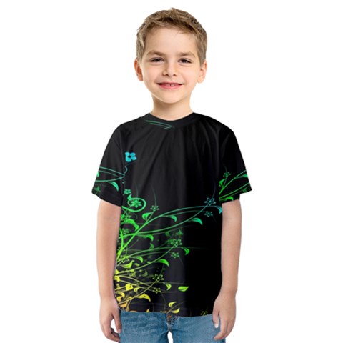 Abstract Colorful Plants Kids  Sport Mesh Tee by BangZart