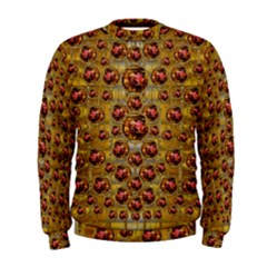 Angels In Gold And Flowers Of Paradise Rocks Men s Sweatshirt