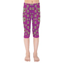 Ladybug In The Forest Of Fantasy Kids  Capri Leggings  by pepitasart