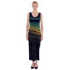 Night Lights Fitted Maxi Dress by BangZart