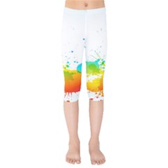 Colorful Abstract Kids  Capri Leggings 